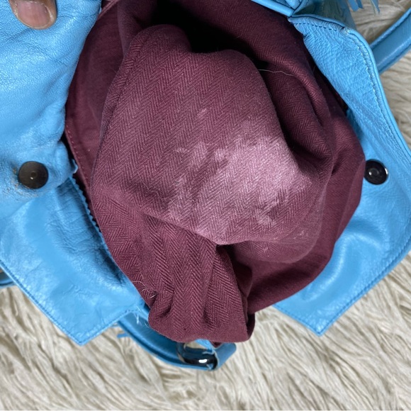 LOEWE Flamenco Sly blue  Leather Shoulder Bag - Picture 16 of 16